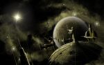  amarr_empire_(eve_online) building commentary dark eve_online highres krats nebula no_humans photoshop_(medium) planet ruins science_fiction sky space spacecraft star_(sky) starry_sky statue 