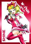  fairlion majin_go! mecha_musume microphone shine_hausen super_robot_wars super_robot_wars_original_generation thighhighs 