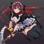   airi cleavage maid panties queen&#039;s_blade takamura_kazuhiro thigh-highs vector  
