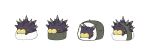  commentary_request food highres lying no_humans oimo_kenpi on_food on_stomach pincurchin pokemon pokemon_(creature) rice simple_background spikes sushi white_background 