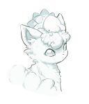  alolan_vulpix black_eyes bright_pupils closed_mouth commentary_request looking_up no_humans oimo_kenpi on_head pokemon pokemon_(creature) pokemon_on_head simple_background snom solid_circle_eyes white_background white_fur white_pupils 