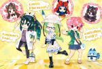  animal_costume animal_ear_fluff animal_ears australian_devil_(kemono_friends) bag bergman&#039;s_bear_(kemono_friends) black_hair blue_hair brown_hair closed_mouth coat extra_ears glasses gloves green_hair green_pheasant_(kemono_friends) hair_ornament hat jacket kako_(kemono_friends) kemono_friends kemono_friends_3 kikuchi_milo long_hair looking_at_viewer lucky_beast_(kemono_friends) mirai_(kemono_friends) multiple_girls nana_(kemono_friends) open_mouth pants pink_hair ribbon scarf shirt shoes shorts white_coat 