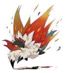  +_+ animal_focus bug commentary_request highres looking_to_the_side moth no_humans oimo_kenpi pokemon pokemon_(creature) solo volcarona white_background yellow_eyes 