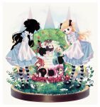  4boys 6+girls absurdres alice_(alice_in_wonderland) alice_(alice_in_wonderland)_(cosplay) alice_in_wonderland animal_ears apron bangs black_bow black_hair black_skin blonde_hair blue_dress blue_eyes blunt_bangs blush bow card cheshire_cat_(alice_in_wonderland) chibi colored_skin cosplay crown dress emilico_(shadows_house) frills full_body grass hair_bow hairband hat highres john_(shadows_house) kate_(shadows_house) kohori long_hair lou_(shadows_house) louise_(shadows_house) mad_hatter_(alice_in_wonderland) mad_hatter_(alice_in_wonderland)_(cosplay) multiple_boys multiple_girls patrick_(shadows_house) pocket_watch puffy_sleeves queen_of_hearts_(alice_in_wonderland) queen_of_hearts_(alice_in_wonderland)_(cosplay) rabbit_ears ram_(shadows_house) redhead ribbon ricky_(shadows_house) shadow_(shadows_house) shadows_house shaun_(shadows_house) shirley_(shadows_house) shoes short_hair short_sleeves smile standing striped thigh-highs top_hat two_side_up watch white_apron white_rabbit_(alice_in_wonderland) white_rabbit_(alice_in_wonderland)_(cosplay) 