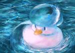  animal bird blue_eyes duck highres marissa_(marissasketch) no_humans pokemon pokemon_(creature) quaxly signature solo water 