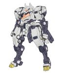  absurdres assault_visor clenched_hands command_wolf commentary_request full_body highres mecha mituo_sakinori no_humans redesign robot science_fiction shirt solo white_shirt zoids 