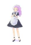  1girl apron arc_s0222 arc_the_lad arc_the_lad_ii closed_mouth dress finia full_body long_hair looking_at_viewer maid maid_apron maid_headdress simple_background smile solo white_background 