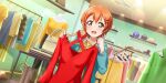 dress green_eyes hoshizora_rin love_live!_school_idol_festival_all_stars orange_hair short_hair