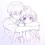  1boy 1girl akina_tsukako clannad furukawa_nagisa hug_from_behind okazaki_tomoya tagme 