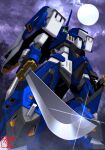  alteisen_nacht blue_eyes clouds cloudy_sky highres holding holding_sword holding_weapon horns katana looking_up mecha moon no_humans robot saitou_kazue science_fiction shiny single_horn sky solo super_robot_wars super_robot_wars_original_generation sword weapon 