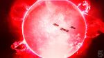  dofresh highres infinite_fleet no_humans official_art red_theme scenery science_fiction space spacecraft sun 