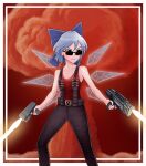  cirno cosplay duke_nukem duke_nukem_(cosplay) duke_nukem_(series) duke_nukem_3d firing grummsed gun holding holding_gun holding_weapon touhou weapon 