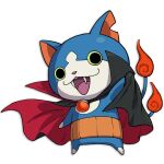  animal_ears belt cat cat_ears cat_tail cloak fangs multiple_tails official_art tail traditional_youkai two_tails vampire white_background youkai_watch 