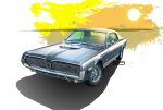  artist_name car commentary_request copyright copyright_name dated ford ground_vehicle highres mercury_cougar motor_vehicle nimbus_goldbrum no_humans original paint_splatter shadow sports_car sun vehicle_focus white_background 