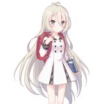  backpack bag book dress holding holding_book kokkoro_(princess_connect!) long_hair official_art princess_connect! school_uniform tachi-e transparent_background white_dress 