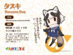  1girl animal_ear_fluff animal_ears black_hair brown_eyes extra_ears gloves grey_hair kemono_friends looking_at_viewer multicolored_hair necktie official_art open_mouth pantyhose raccoon_ears raccoon_girl raccoon_tail scarf school_uniform shoes short_hair simple_background skirt solo tail tanuki_(kemono_friends) yoshizaki_mine 