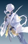  1boy absurdres bishounen chinese_clothes closed_mouth gu_geng hanfu highres long_sleeves male_focus rachelee618 solo the_tale_of_food white_hair 
