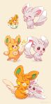  :3 absurdres blush brown_eyes closed_eyes closed_mouth commentary_request egg evolutionary_line hatching highres minccino no_humans notice_lines pawmi pawmo pawmot pokemon pokemon_(creature) pokemon_egg shii_(no-va_could) smile star_(symbol) u_u 