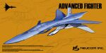  absurdres ace_combat ace_combat_3 aircraft airplane asterozoa company_name english_commentary english_text fighter_jet highres jet military military_vehicle no_humans r-103_delphinus_iii redesign science_fiction vehicle_focus 