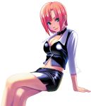  artist_request cleavage female green_eyes pink_hair rio_rollins solo super_blackjack tagme 