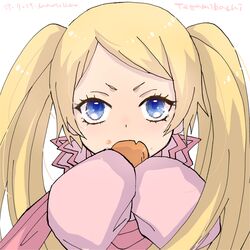 eating fanart fanart_from_pixiv food japanese_text looking_at_viewer niche_(tegami_bachi) pixiv solo tagme tegami_bachi