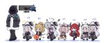  &gt;_&lt; +++ 1other 6+girls :d ^_^ animal_ears arknights blush brown_hair cat_ears cat_tail chibi closed_eyes food goldenglow_(arknights) grey_eyes grey_hair hands_in_pockets hat highres hood hooded_jacket horns ice_cream irene_(arknights) jacket kurotofu lantern lion_ears lion_tail long_hair multiple_girls multiple_persona o_o pink_hair redhead shaded_face siege_(arknights) skirt smile specter_(arknights) specter_the_unchained_(arknights) surtr_(arknights) tail trembling xd 