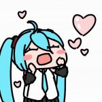 1girl animated_gif hatsune_miku heart open_mouth seseren twintails vocaloid