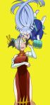  2girls boku_no_hero_academia floating_hair gloves hadou_nejire ko_koyap one_eye_covered red_dress ryuukyuu sharp_teeth 