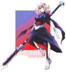  1girl absurdres alternate_form blonde_hair commission fate/grand_order fate_(series) full_body highres holding holding_polearm holding_weapon moedredd polearm pollux_(fate) sandals solo spear weapon yellow_eyes 