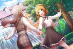  blonde_hair blush d4dj dress green_eyes short_hair smile takeshita_miiko tendou_hayate 