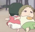 1boy 1girl animated_gif child dragging gakuen_babysitters kashima_kotarou kumatsuka_kirin