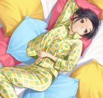  kobayakawa_rinko love_plus lying mino_tarou official_art pajamas pillow short_hair 