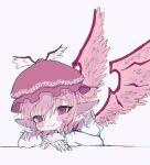  1girl animal_ears bangs bird_ears bird_wings blush brown_dress brown_headwear closed_mouth dress feathered_wings frilled_sleeves frills hair_between_eyes hat highres long_sleeves mystia_lorelei one-hour_drawing_challenge pink_eyes pink_hair pink_wings renakobonb short_hair simple_background smile solo touhou twitter_username upper_body white_background winged_hat wings 