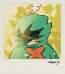  artist_name closed_eyes closed_mouth dated decidueye facing_to_the_side highres no_humans pokemon pokemon_(creature) solo sparkle teletelo upper_body 