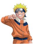  blonde_hair blue_eyes fist grin jinchuuriki jumpsuit male naruto simple_background solo spiky_hair teeth uzumaki_naruto vector white_background 