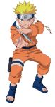  blonde_hair blue_eyes jinchuuriki jumpsuit kunai male naruto sandals simple_background solo spiky_hair uzumaki_naruto vector white_background 