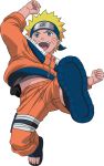  blonde_hair blue_eyes jinchuuriki jumping jumpsuit male naruto sandals simple_background solo spiky_hair uzumaki_naruto vector white_background 