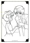  card_captor_sakura kinomoto_fujitaka kinomoto_sakura monochrome tagme 