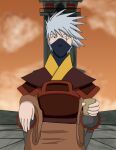  1boy avatar:_the_last_airbender avatar_(series) costume_switch crossover hatake_kakashi iroh mask mouth_mask naruto naruto_(series) one_eye_closed scar_across_eye sractheninja 