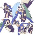  blue_hair couple couple_in_love dizzy_(guilty_gear) guilty_gear guilty_gear_strive hug smile tesdizzy testament_(guilty_gear) twintails wings 
