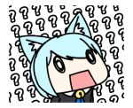  1girl ? animal_ear_fluff animal_ears animated_gif artist_self-reference blue_hair cat_ears gif looking_to_the_side open_mouth original_character seseren short_hair surprised 