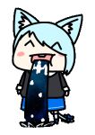 1girl animated_gif cat_ears original_character seseren short_hair vomiting