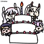 animated_gif ayanami_(azur_lane) azur_lane birthday_cake javelin_(azur_lane) laffey_(azur_lane) multiple_girls seseren z23_(azur_lane)