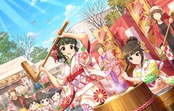  black_eyes black_hair idolmaster_cinderella_girls_starlight_stage kimono niwa_hitomi short_hair 