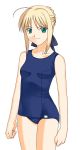  a1 fate/stay_night initial-g saber school_swimsuit swimsuit 