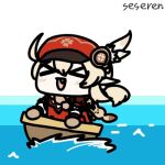 1girl animated_gif boat genshin_impact klee_(genshin_impact) ocean seseren