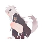  1girl animal_ears arknights bangs black_coat black_shorts closed_mouth coat cookie_(ppyf5328) fingerless_gloves full_body gloves grey_eyes grey_hair highres lappland_(arknights) long_hair long_sleeves shorts simple_background solo tail white_background white_gloves wolf_ears wolf_girl wolf_tail 