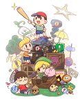  !_block &gt;_o 4boys :d :o animal_crossing animal_ears arrow_(symbol) ball bana_(bana_bilibili) banana_peel barrel baseball_bat baseball_cap black_shorts blonde_hair blue_footwear blue_shirt blue_shorts blush blush_stickers bob-omb boots box brown_footwear brown_hair bug bullet_bill butterfly butterfly_net closed_eyes closed_mouth commentary_request copyright_request crate doseisan fake_animal_ears fire_flower flower freezie grass green_headwear green_tunic gyroid_(animal_crossing) hand_net hat highres holding holding_baseball_bat holding_butterfly_net holding_wand kid_icarus kid_icarus_uprising kirby kirby_(series) launch_star_(mario) link lloid lucas_(mother_3) metroid mother_(game) mother_2 mother_3 multiple_boys ness_(mother_2) no_entry_sign one_eye_closed open_mouth ore_club_(kid_icarus) panel_de_pon paper pig plant quiff rabbit_ears red_headwear red_shirt road_sign rock sandbag_(smash_bros) shirt shoes short_hair short_sleeves shorts sign simple_background sitting smart_bomb_(star_fox) smash_ball smile soccer_ball socks solid_oval_eyes sparkle speech_bubble standing star_(symbol) star_fox star_rod star_wand striped striped_shirt super_mario_bros. super_smash_bros. sweatdrop t-shirt the_legend_of_zelda the_legend_of_zelda:_the_wind_waker toon_link tree tunic two-tone_shirt umbrella villager_(animal_crossing) vines wand warning_sign white_background white_socks wooden_box yellow_shirt yellow_umbrella 