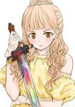 1girl abe_tsukumo alluring blonde_hair dress himeno_ran ohsama_sentai_king-ohger princess solo super_sentai yellow_eyes