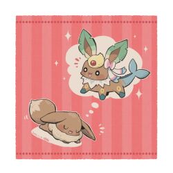  :3 animal_focus border closed_eyes cosplay dated dreaming drooling eevee espeon espeon_(cosplay) flareon flareon_(cosplay) full_body glaceon glaceon_(cosplay) jolteon jolteon_(cosplay) karin_(100100) leafeon leafeon_(cosplay) mouth_drool no_humans open_mouth pink_background pokemon pokemon_(creature) signature sparkle striped_background sylveon sylveon_(cosplay) thought_bubble umbreon umbreon_(cosplay) vaporeon vaporeon_(cosplay) white_border 